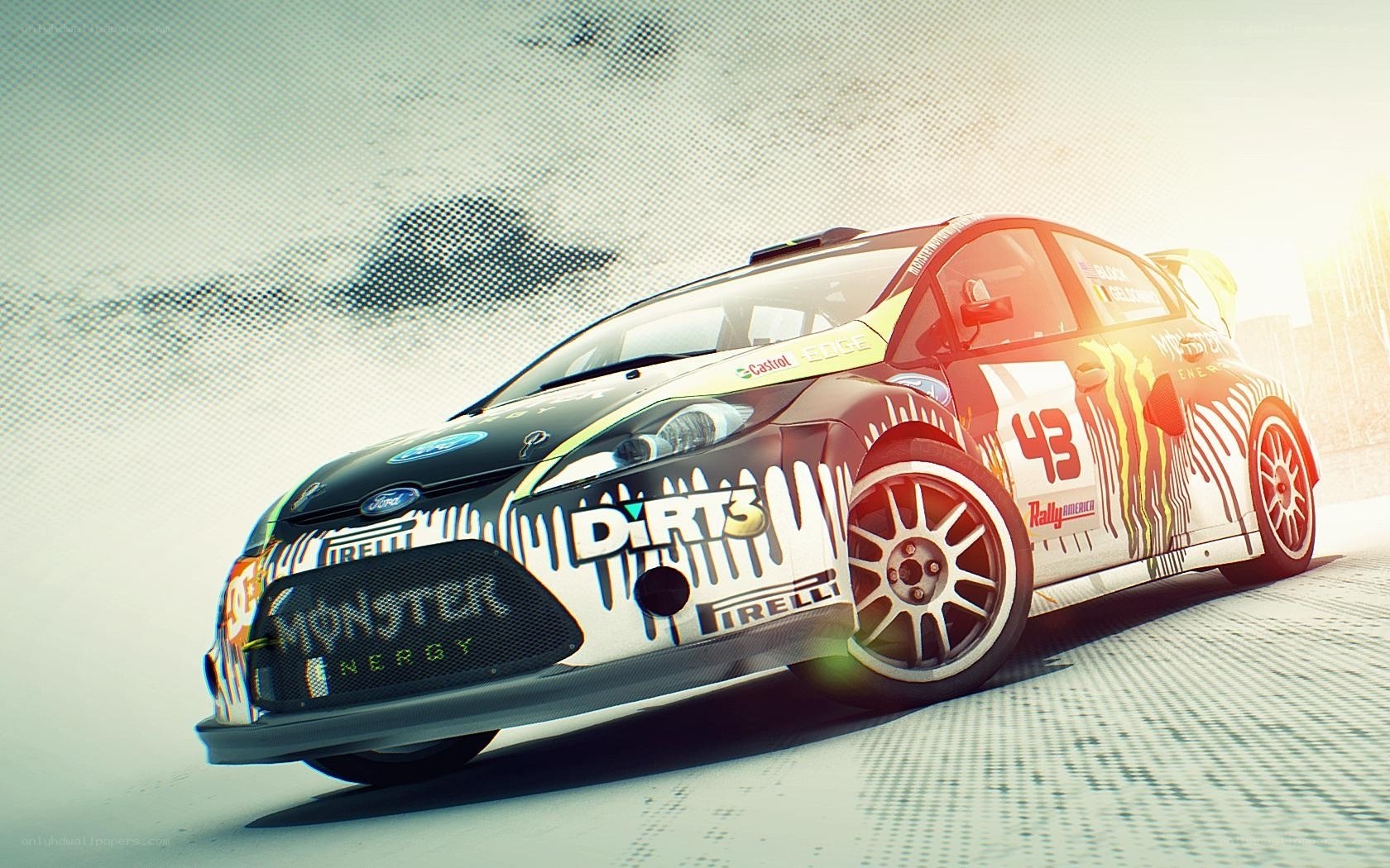 Ford rally car in action