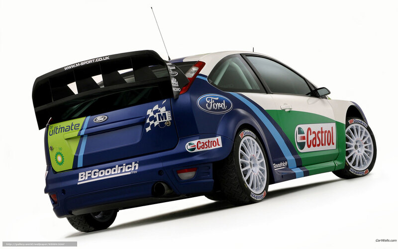 Ford rally car in Castrol livery