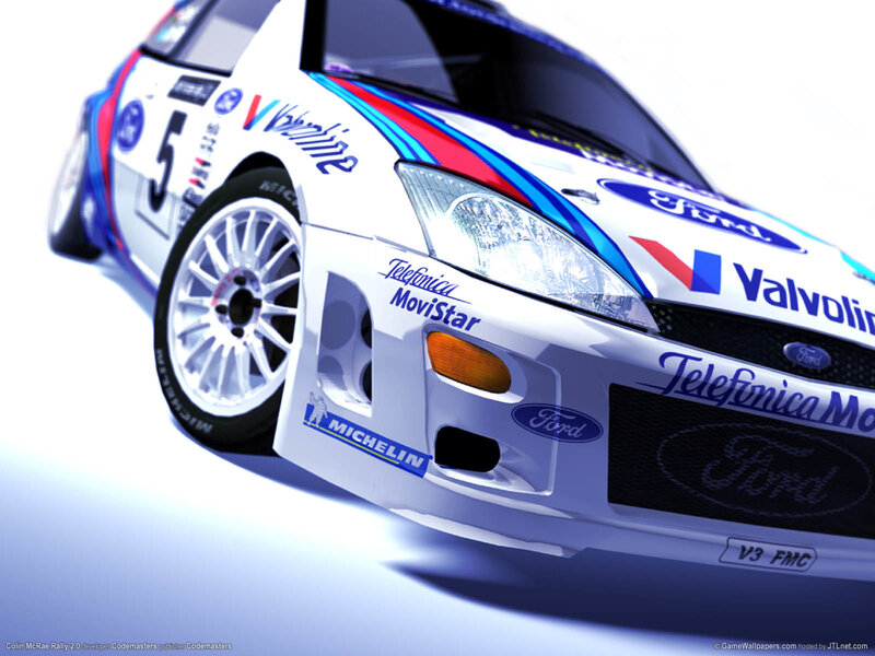 Ford rally car in motion