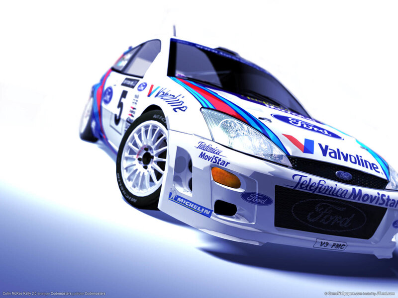 Ford rally car in motion