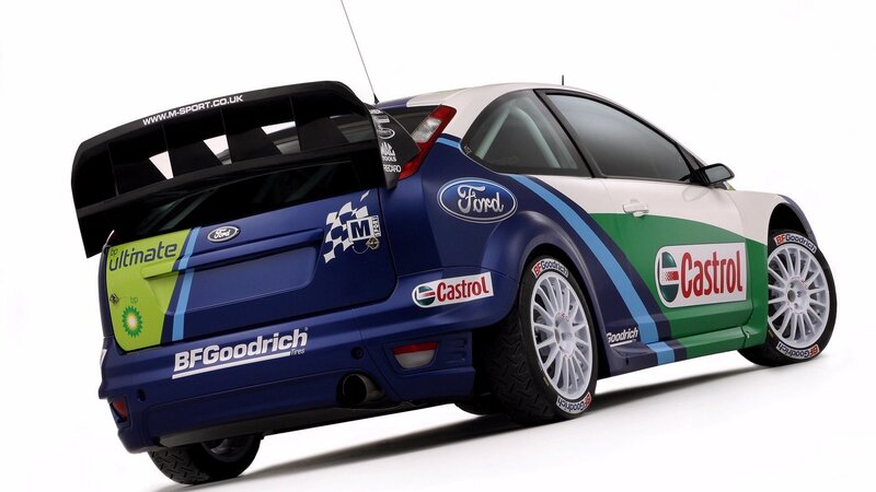 Ford rally car with Castrol livery