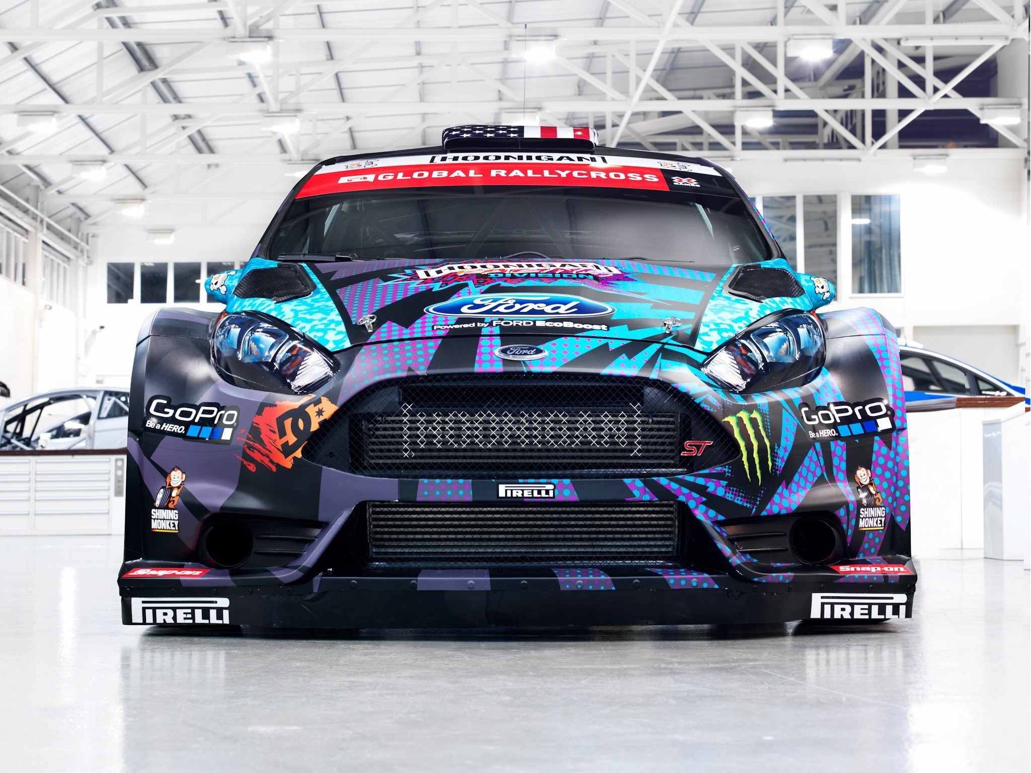 Ford rallycross car front view