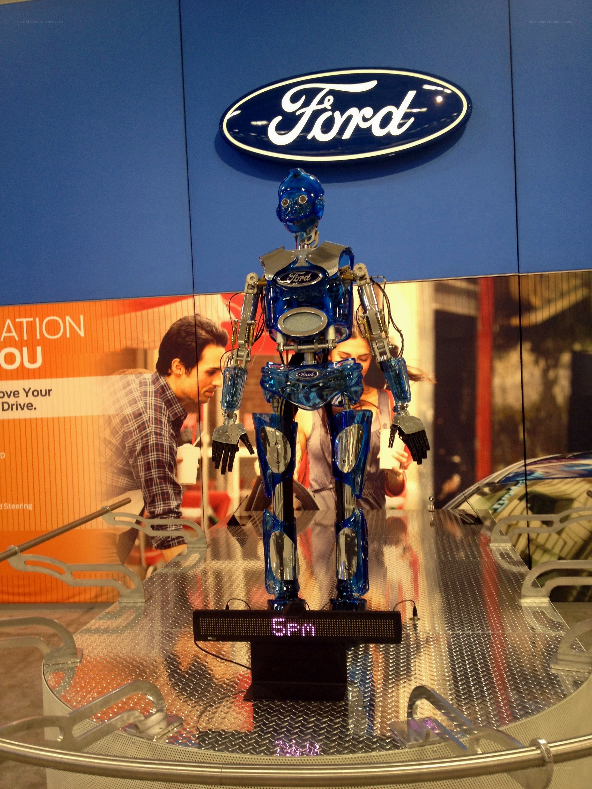 Ford robot display at event