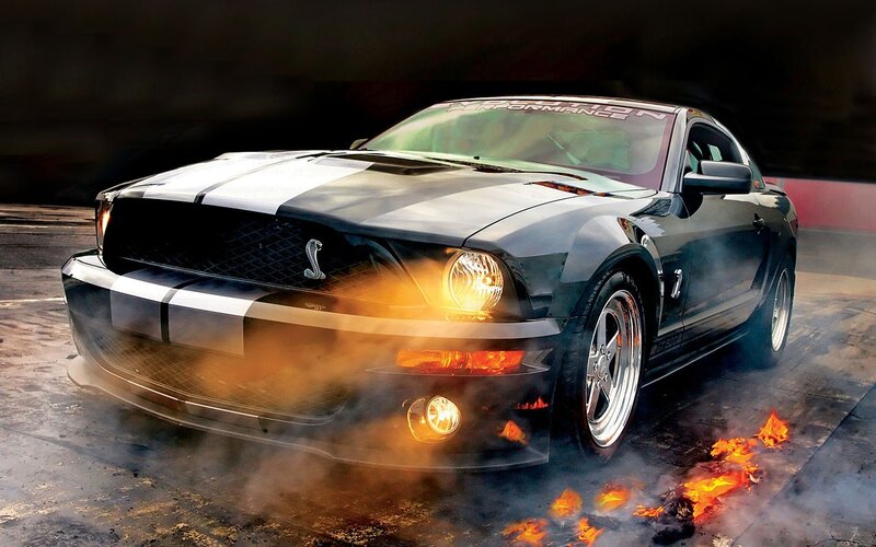 Ford Shelby Mustang burnout