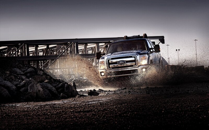 Ford Super Duty truck in action