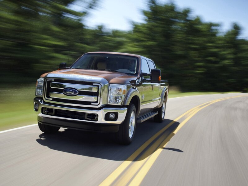 Ford Super Duty truck on road