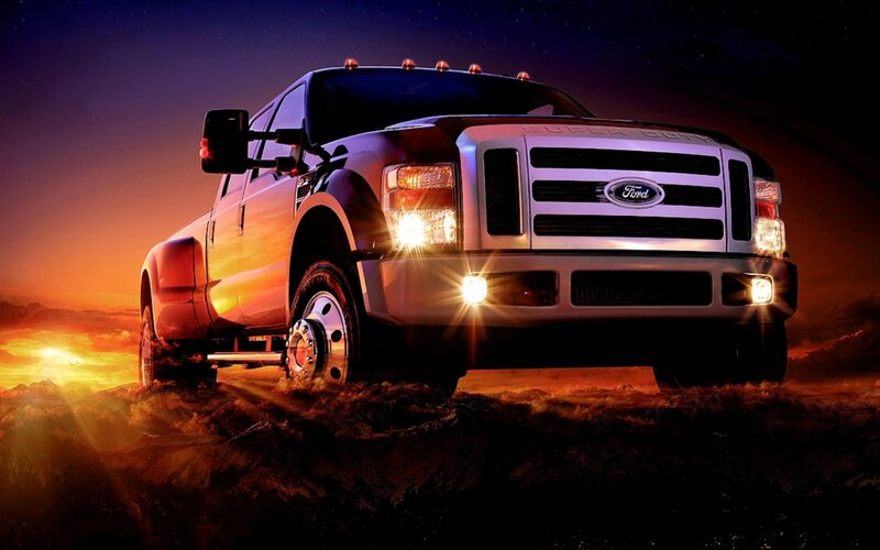 Ford Super Duty Truck — Orange