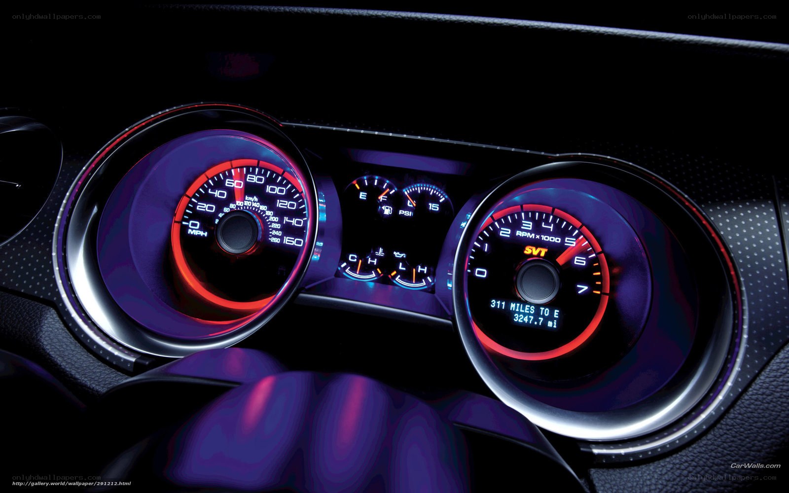 Ford SVT dashboard close-up