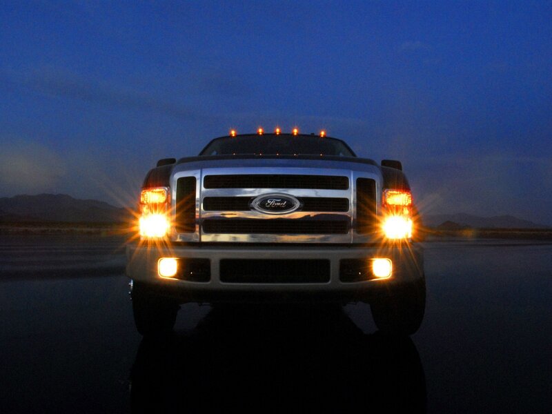 Ford truck at dusk