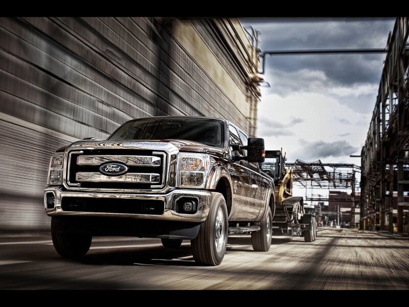 Ford truck in industrial setting