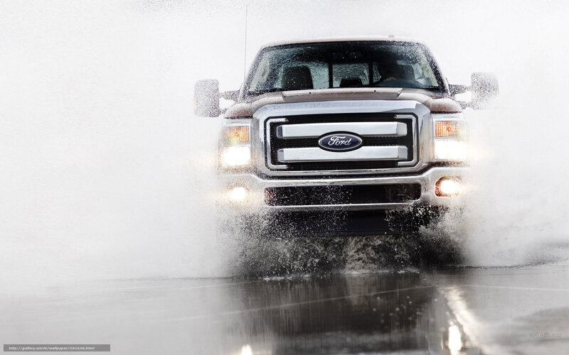 Ford truck in water splash