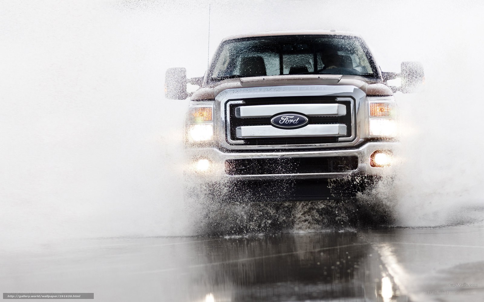 Ford truck in water splash