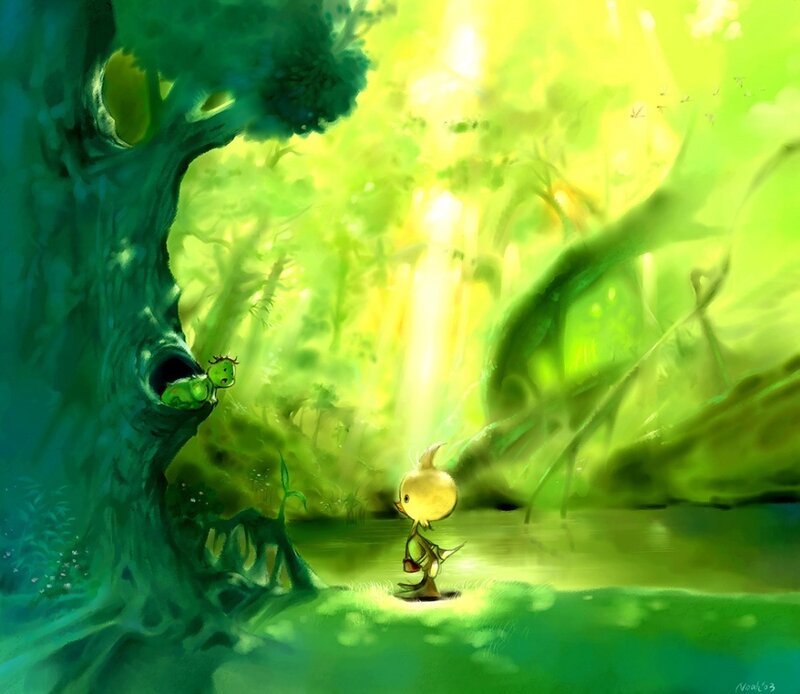 Forest adventure with small creatures