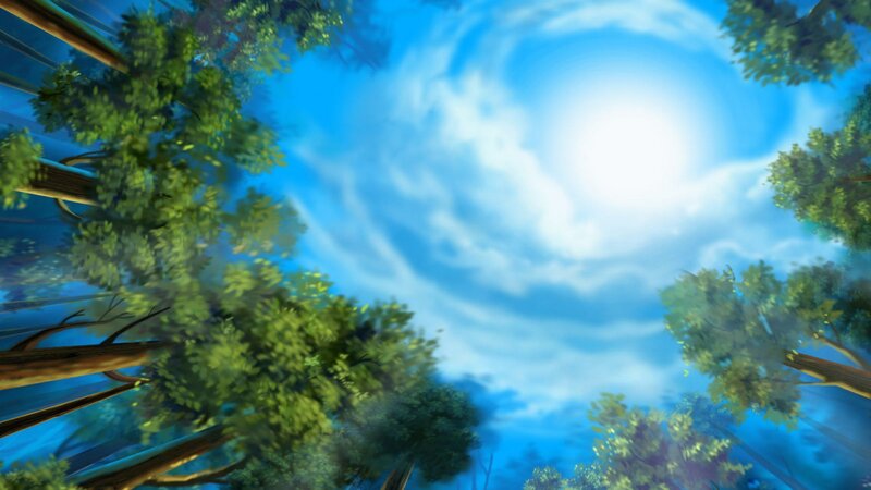 Forest Canopy View — Blue, Serene, Afternoon