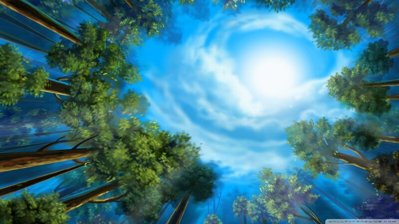 Forest Canopy View — Blue