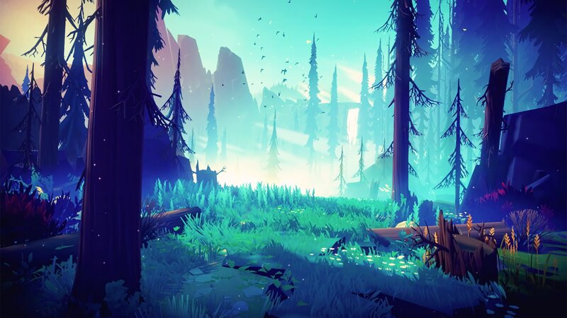 Forest Clearing at Dawn — Blue