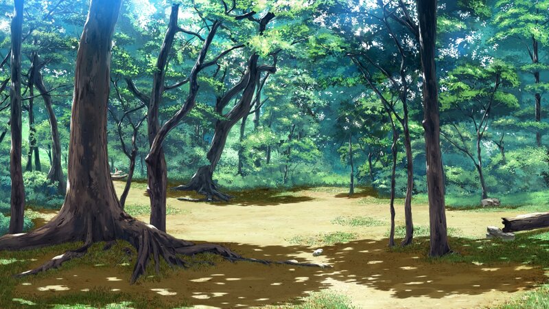 Forest Clearing with Trees — Green, Serene