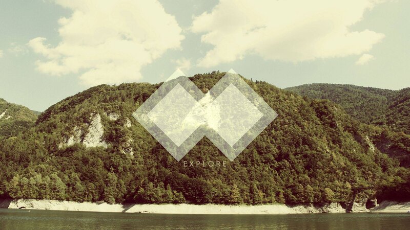 Forest-covered Hills by Lake