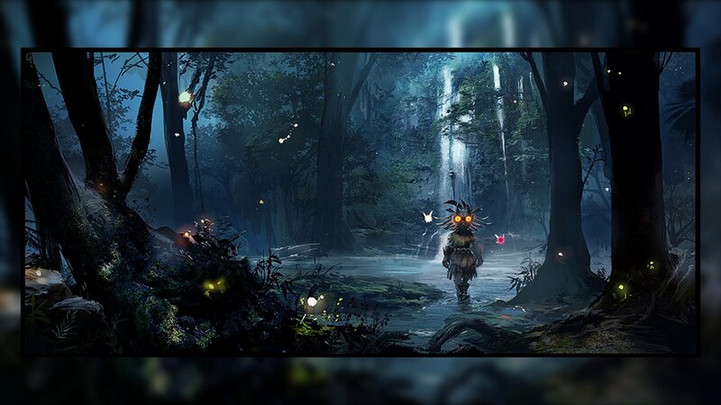 Forest Creature in Stream — Blue
