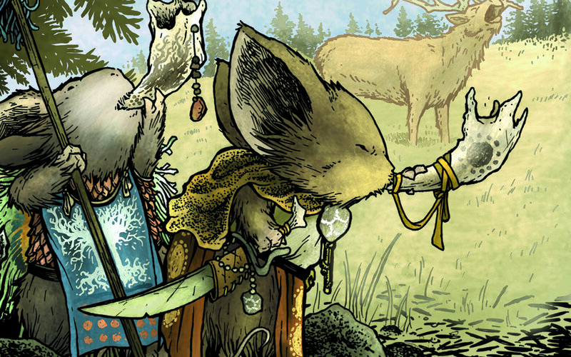 forest creatures with weapons
