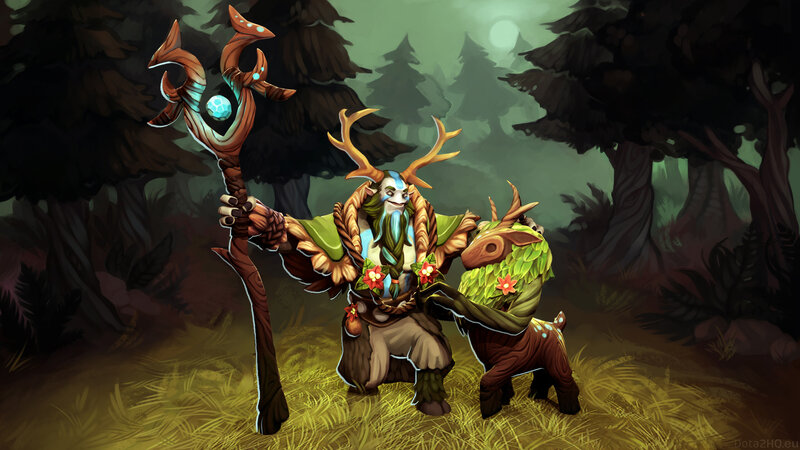 forest druid with staff