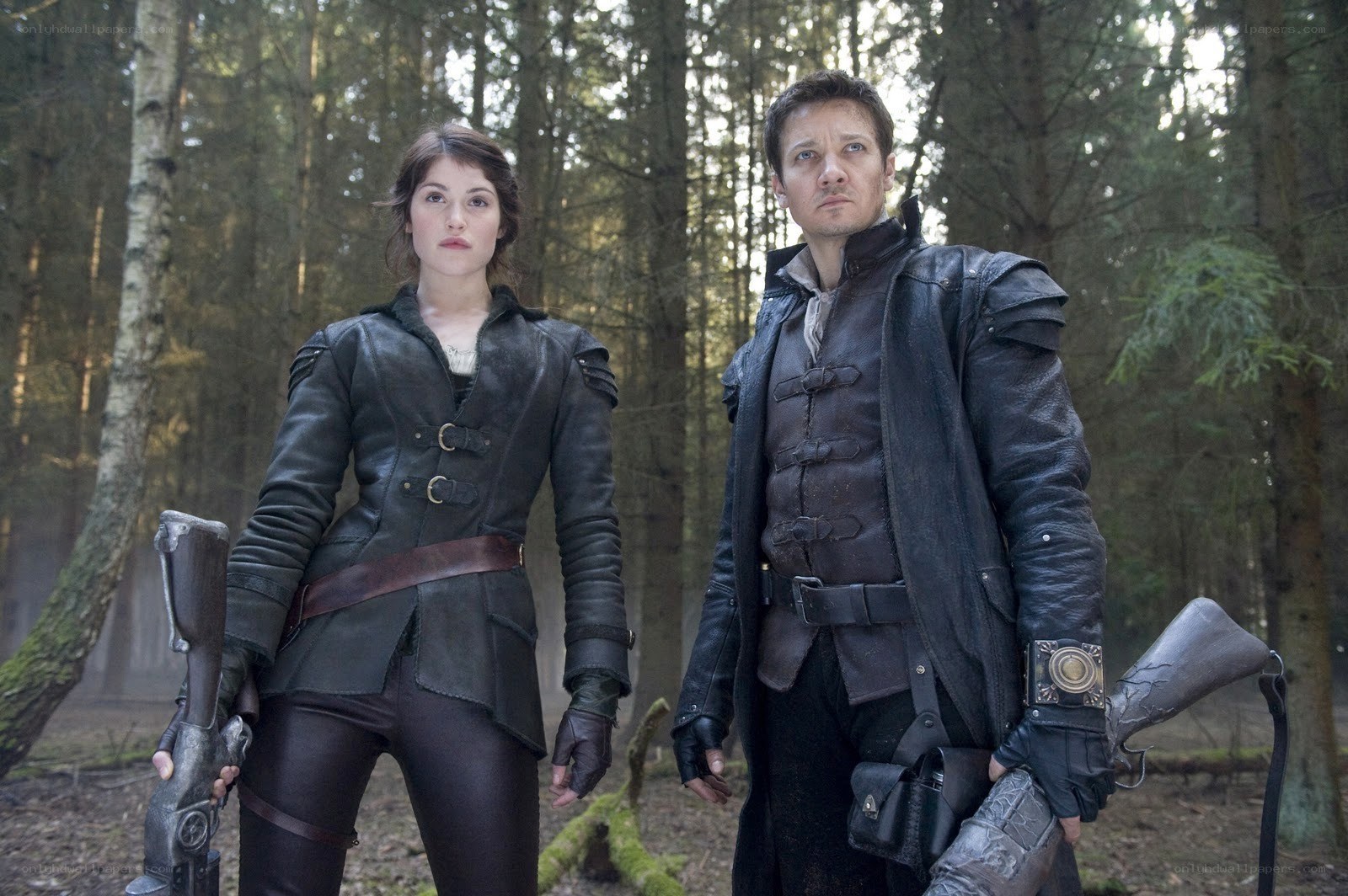 Forest duo with firearms