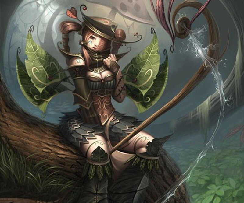 forest fairy with staff