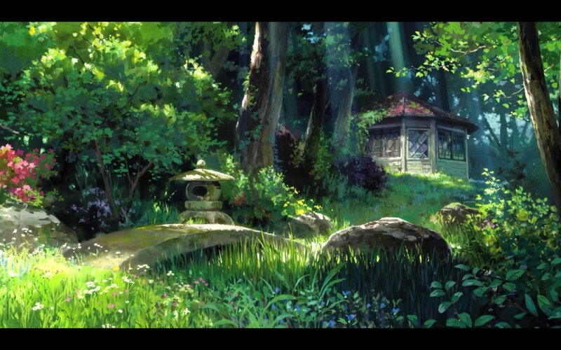Forest Garden with Lantern