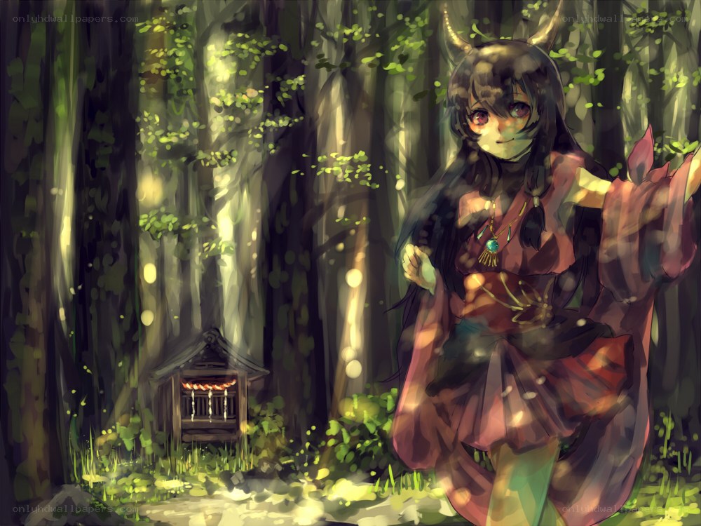 forest girl with horns