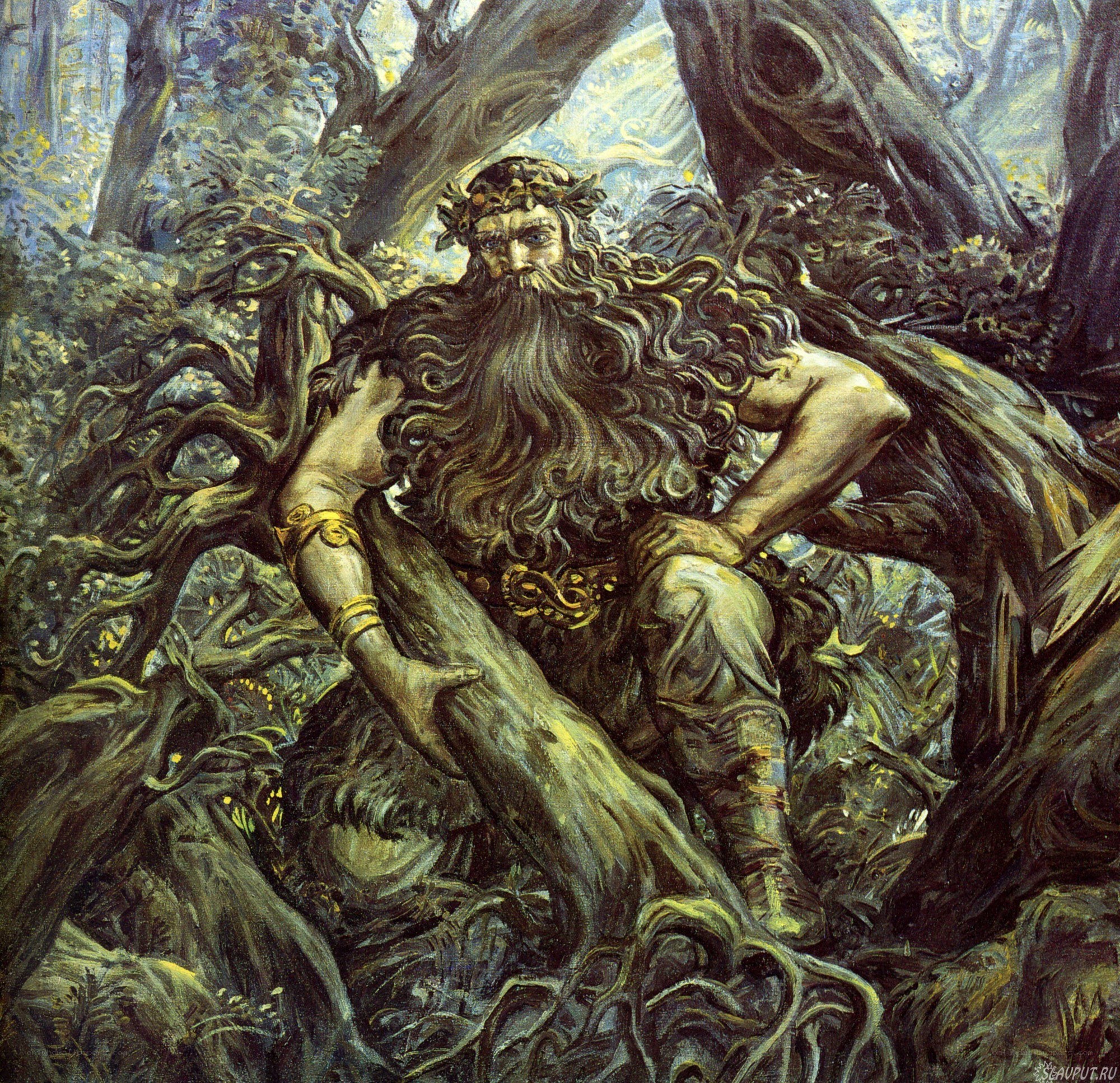 Forest god in ancient art