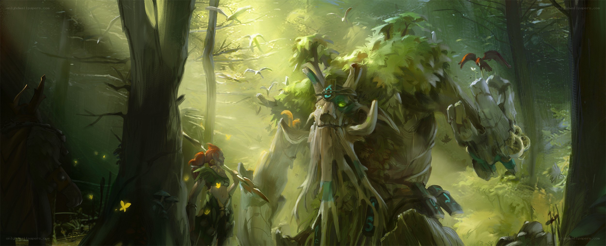 forest guardian in golden light