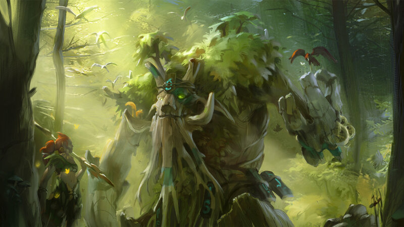 Forest guardian in sunlight