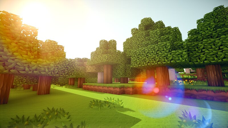Forest in Blocky Game World