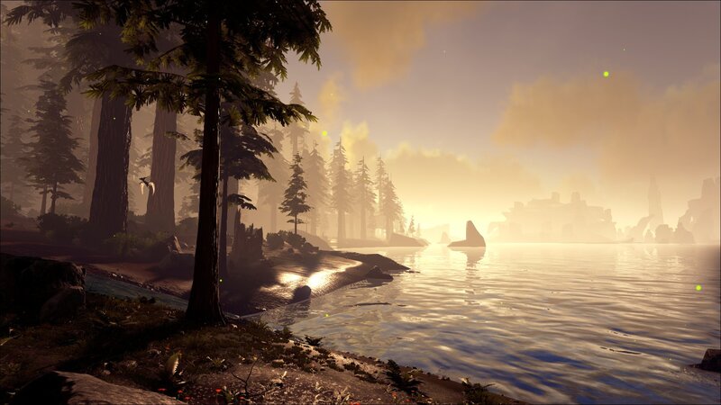 Forest Lake at Sunrise — Yellow