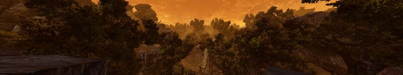 Forest Landscape at Sunset — Orange, Dramatic