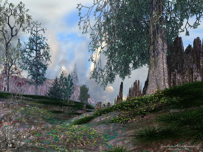 Forest Landscape with Ruins