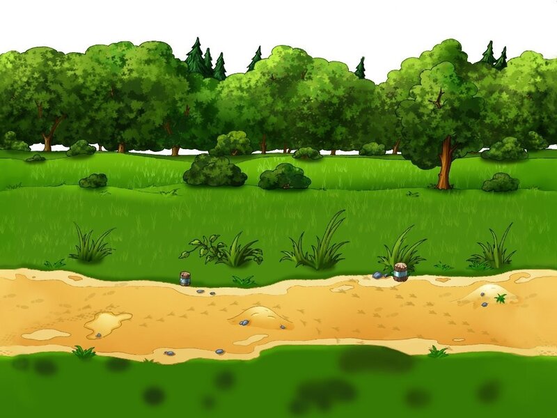 forest landscape with stream
