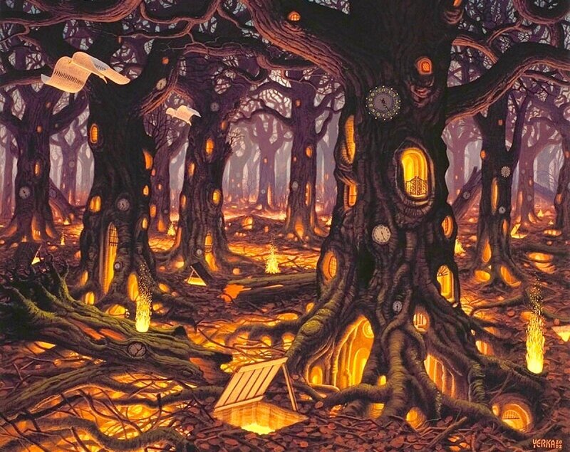 Forest of Glowing Trees — Orange