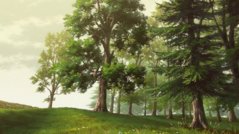 Forest on a Hillside — Green, Serene