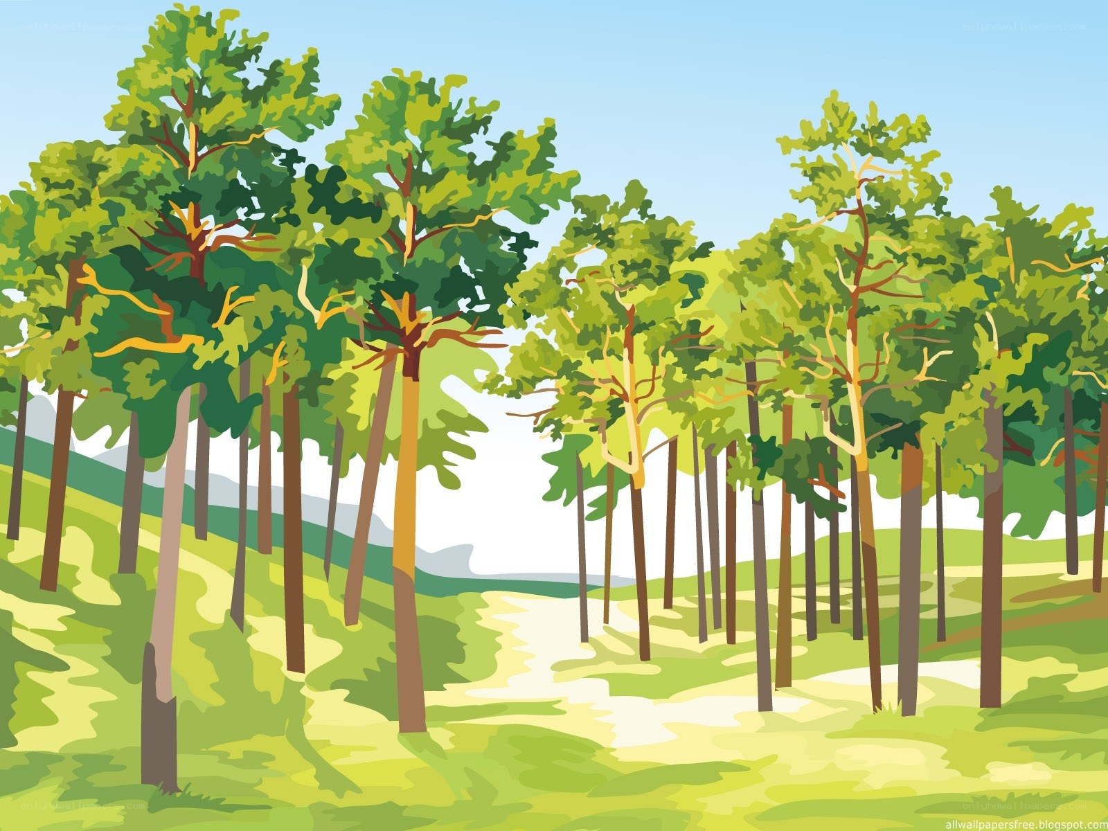 Forest path landscape