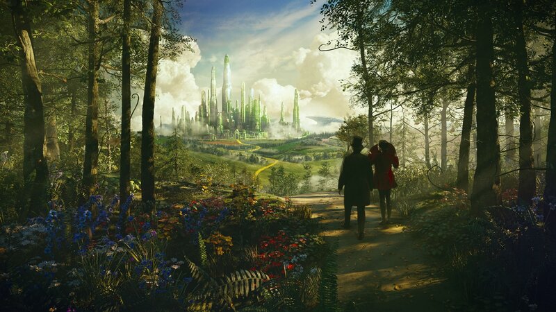 forest path to green city