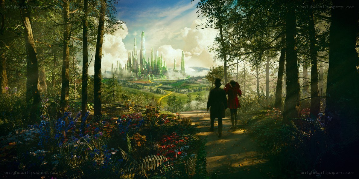 forest path to green city