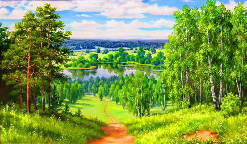 Forest Path to Lake