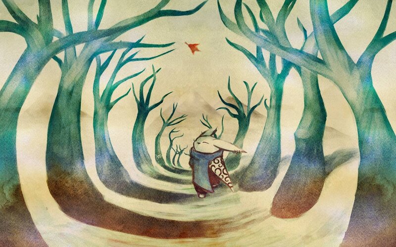 forest path with creature