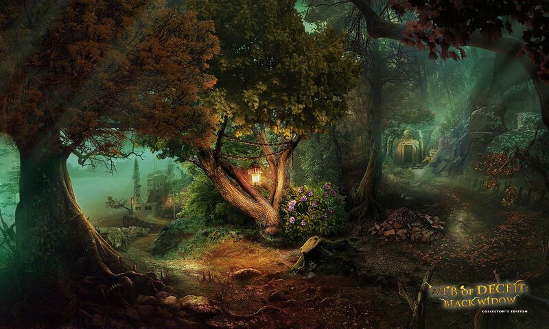 Forest Path with Lantern