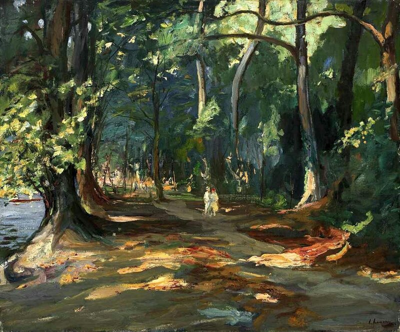 Forest Path with Walkers