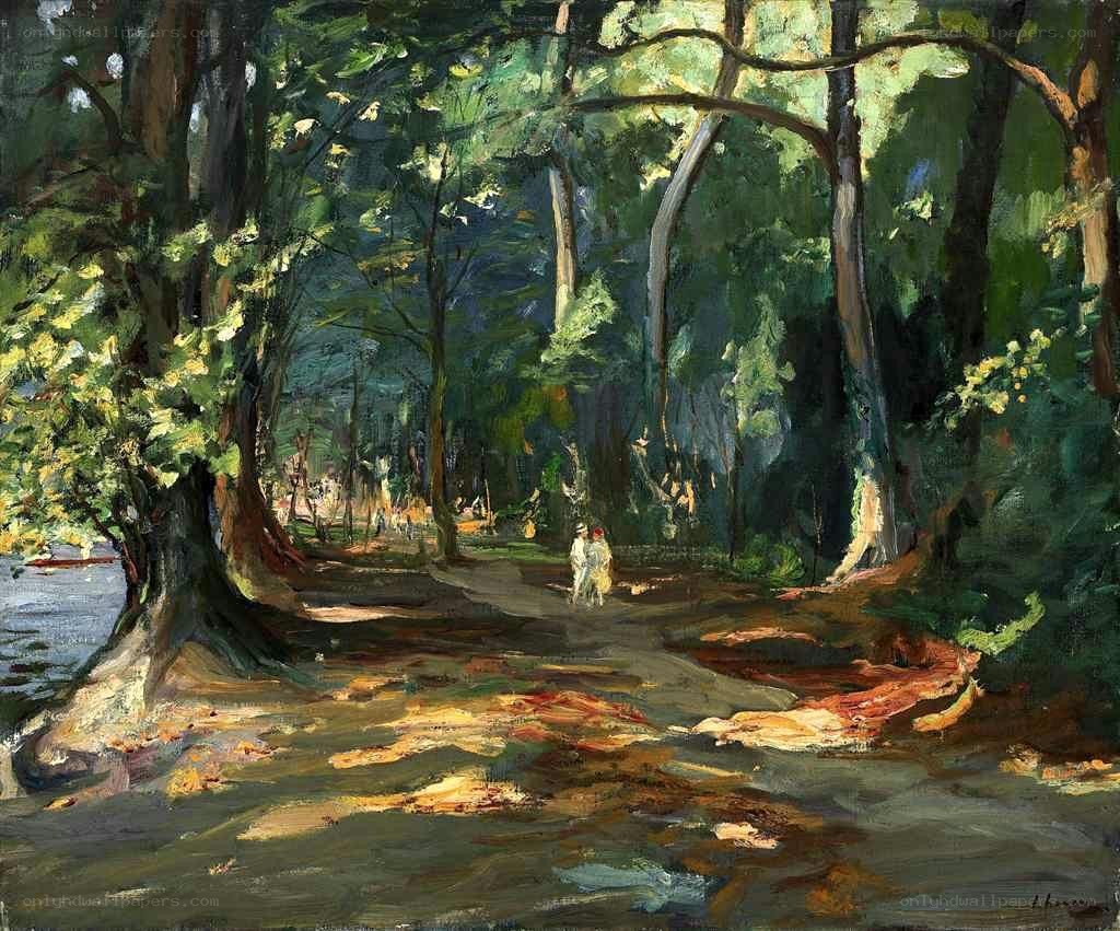 Forest Path with Walkers