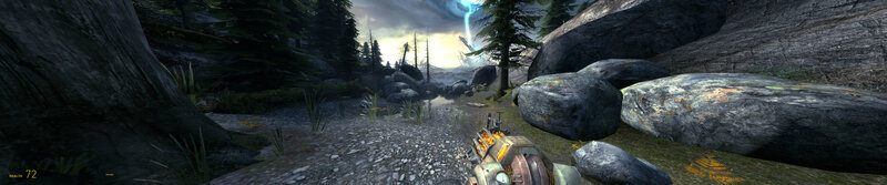 forest path with weapon