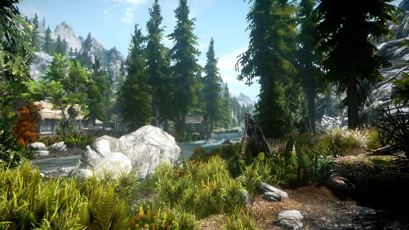 Forest River Landscape — Green, Serene, Afternoon