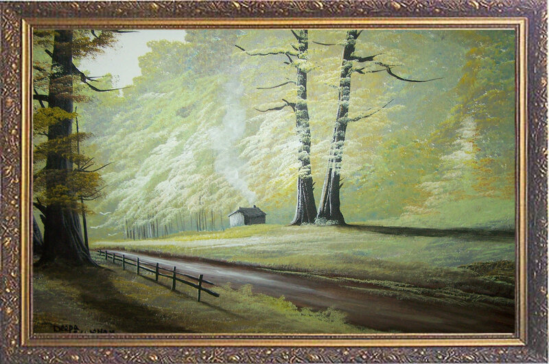 Forest Road with Cabin